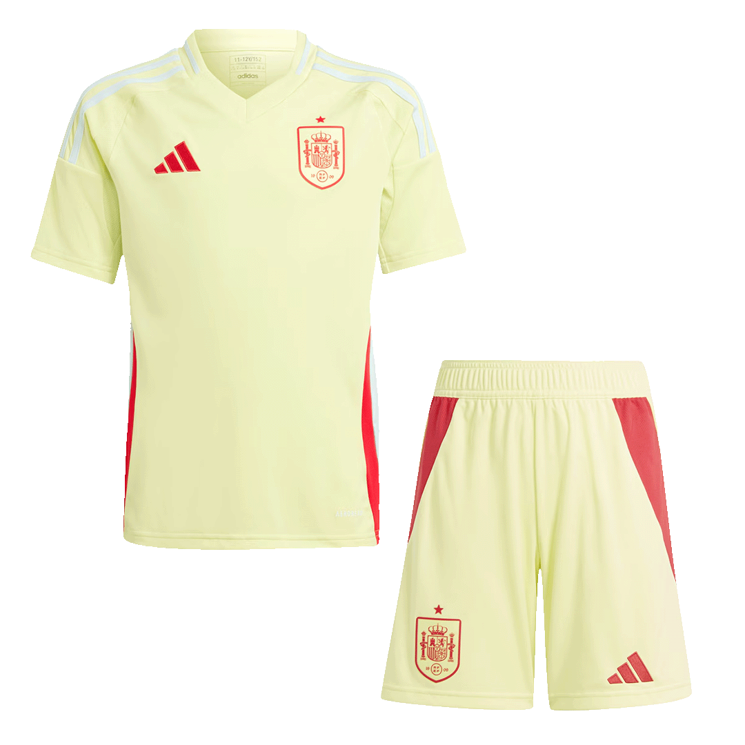 Kid's Spain Away Soccer Jersey Kit(Jersey+Shorts) Euro - Soccerdeal