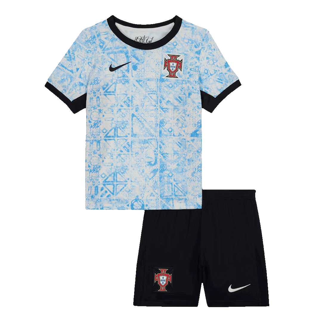 Kid's Portugal Away Soccer Jersey Kit(Jersey+Shorts) Euro - Soccerdeal