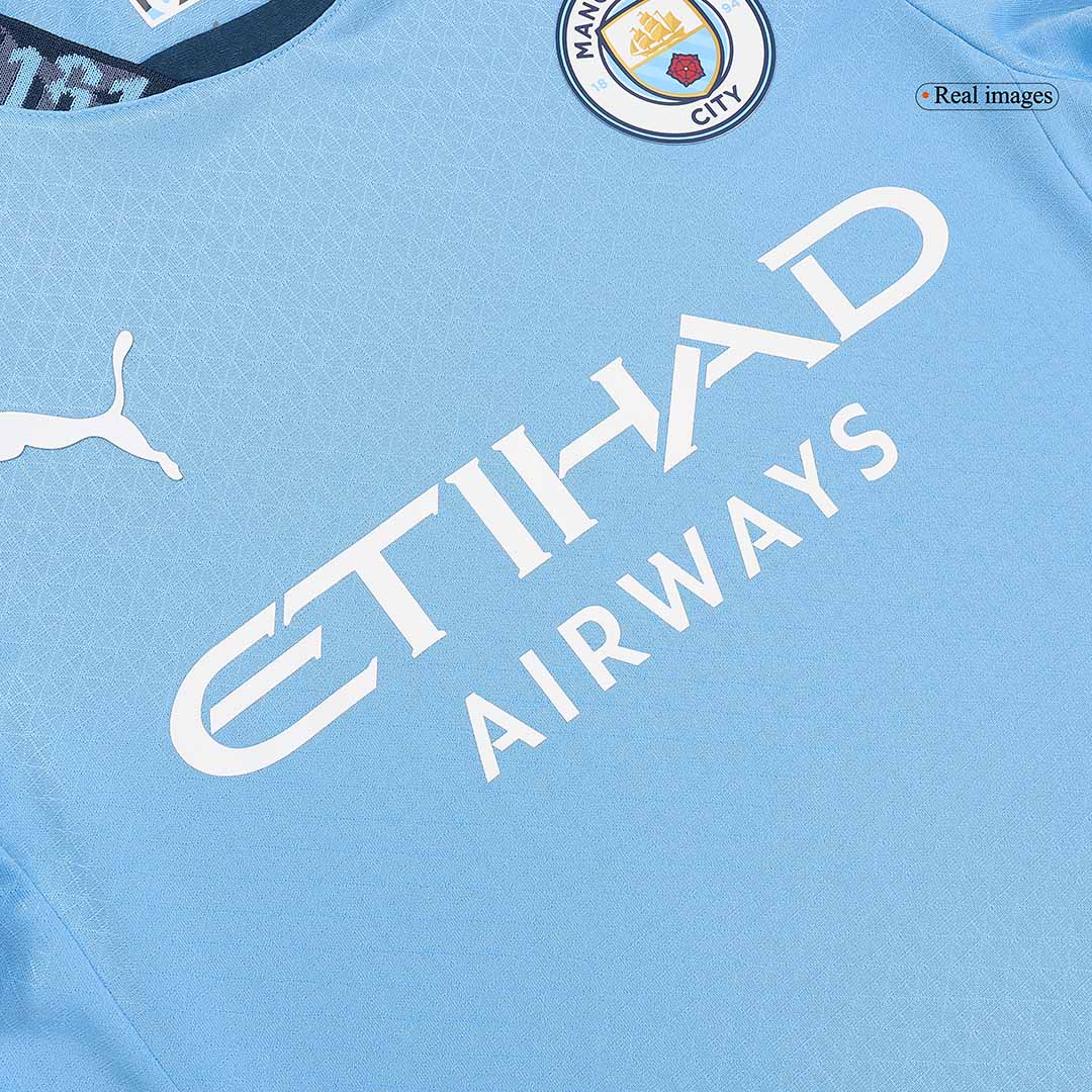 DE BRUYNE #17 Manchester City Home Soccer Jersey - UCL Player Version - Soccerdeal