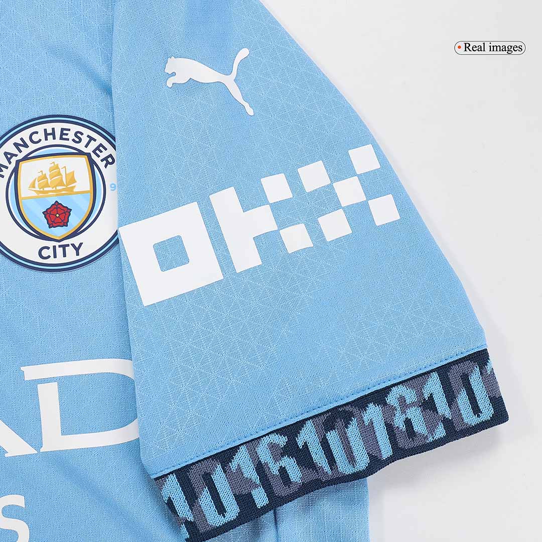 DE BRUYNE #17 Manchester City Home Soccer Jersey - UCL Player Version - Soccerdeal