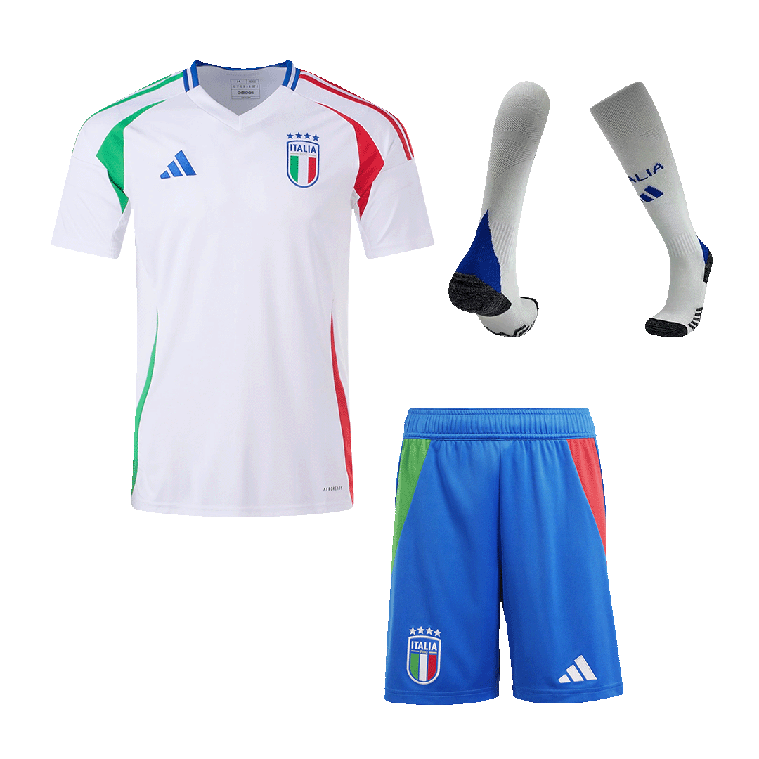 Italy Away Soccer Jersey Kit(Jersey+Shorts+Socks) Euro - Soccerdeal