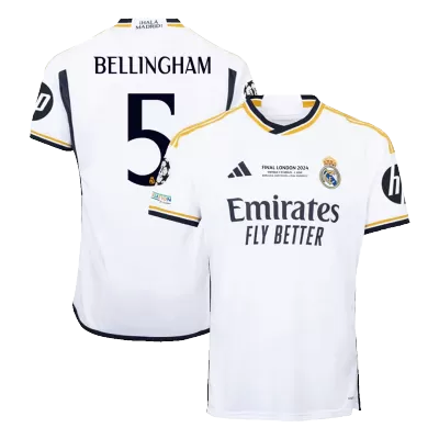 BELLINGHAM #5 Real Madrid Home Soccer Jersey 2023/24 - UCL FINAL - Soccerdeal