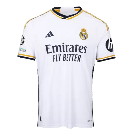 Authentic Real Madrid Home Soccer Jersey 2023/24 - UCL - Soccerdeal