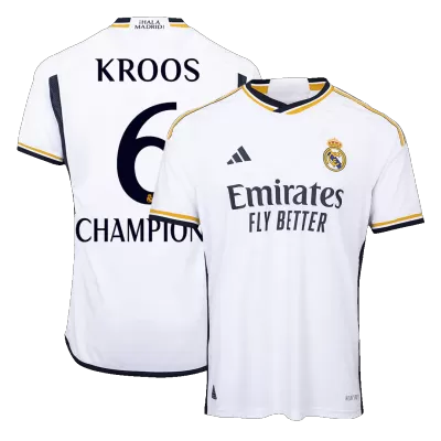 Authentic KROOS #6 CHAMPIONS Real Madrid Home Soccer Jersey 2023/24 - Soccerdeal