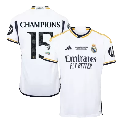 CHAMPIONS #15 Real Madrid Home Soccer Jersey 2023/24 - UCL FINAL - Soccerdeal