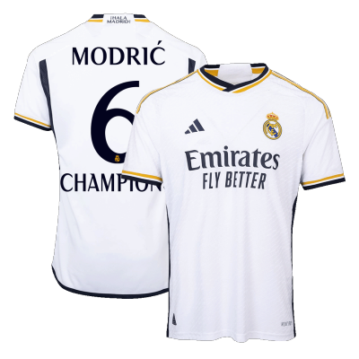 Authentic MODRIĆ #6 CHAMPIONS Real Madrid Home Soccer Jersey 2023/24 - Soccerdeal