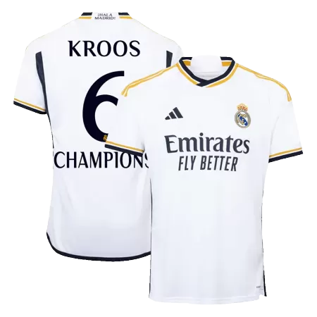 KROOS #6 CHAMPIONS Real Madrid Home Soccer Jersey 2023/24 - Soccerdeal
