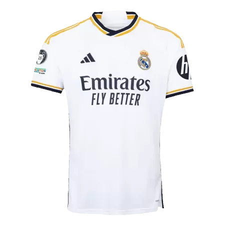 Real Madrid Home Soccer Jersey 2023/24 - UCL Champion 15 - Soccerdeal