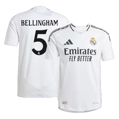 Authentic BELLINGHAM #5 Real Madrid Home Soccer Jersey 2024/25 - Soccerdeal