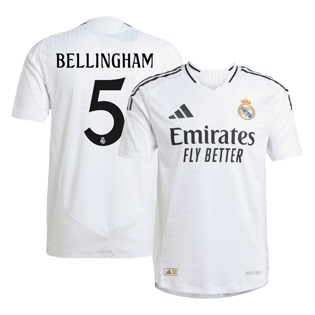BELLINGHAM #5 Real Madrid Home Soccer Jersey Player Version - Soccerdeal