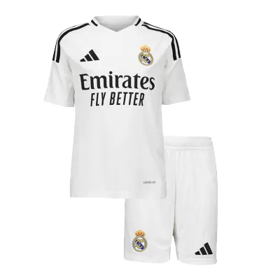 Kid's Real Madrid Home Soccer Jersey Kit(Jersey+Shorts) 2024/25 - Soccerdeal