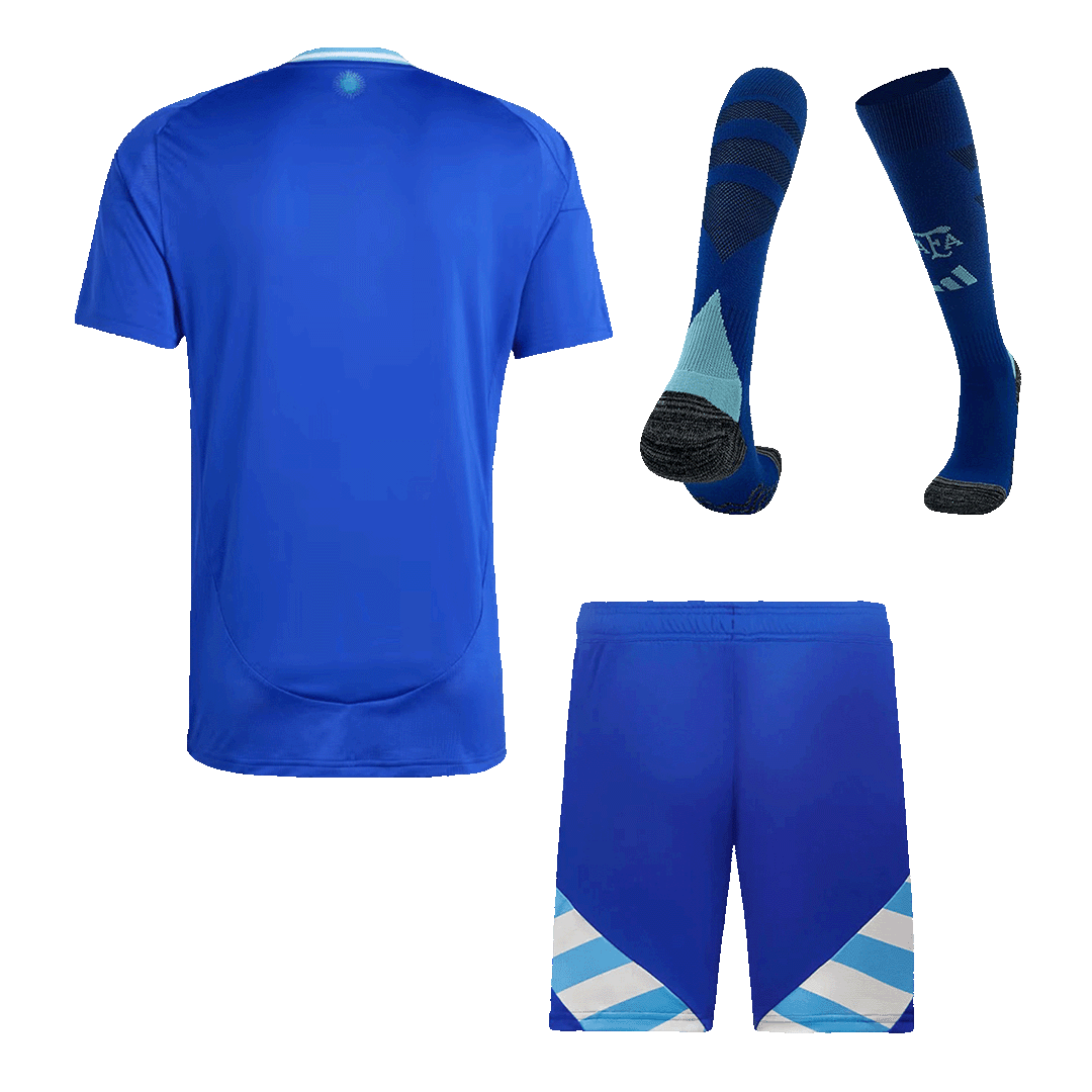 Argentina Away Soccer Jersey Kit(Jersey+Shorts+Socks) - Soccerdeal