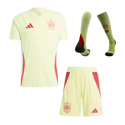 Spain Away Soccer Jersey Kit(Jersey+Shorts+Socks) Euro 2024 - Soccerdeal