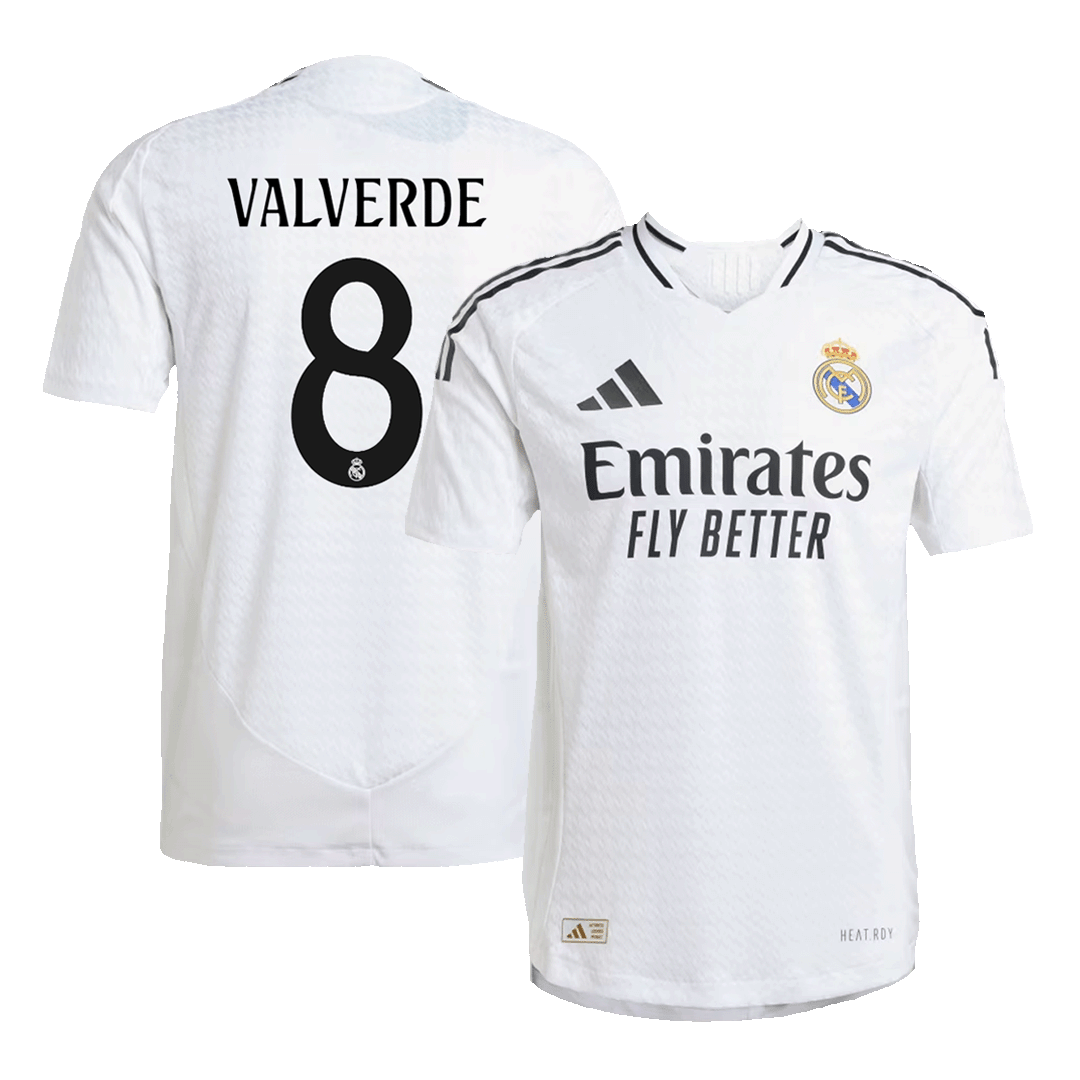 Authentic VALVERDE #8 Real Madrid Home Soccer Jersey 2024/25