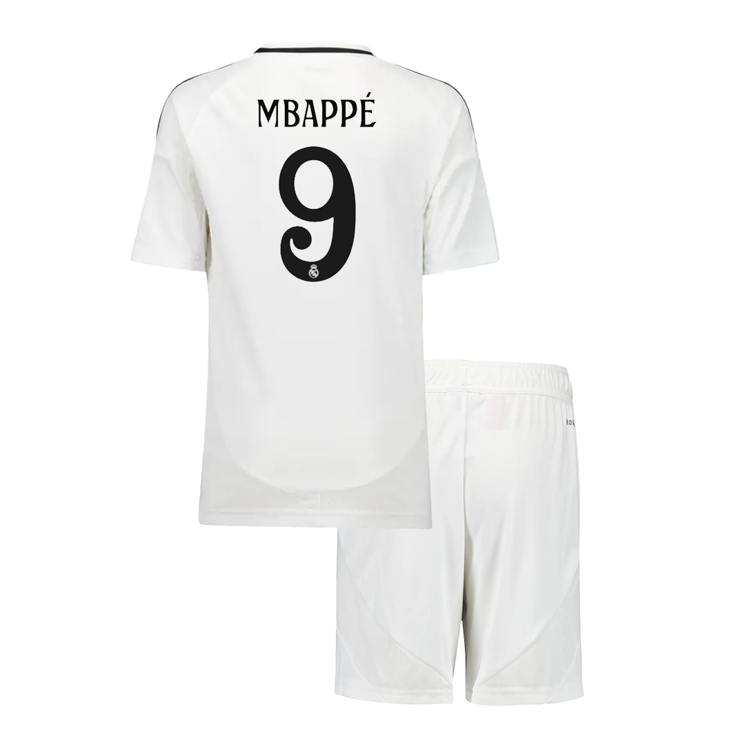 Kid's MBAPPÉ #9 Real Madrid Home Soccer Jersey Kit(Jersey+Shorts) - Soccerdeal