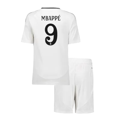 Kid's MBAPPÉ #9 Real Madrid Home Soccer Jersey Kit(Jersey+Shorts) 2024/25 - Soccerdeal