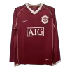 Retro 2006/07 Manchester United Home Long Sleeve Soccer Jersey - Soccerdeal