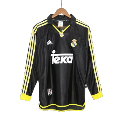 Retro 99/01 Real Madrid Away Long Sleeve Soccer Jersey - Soccerdeal