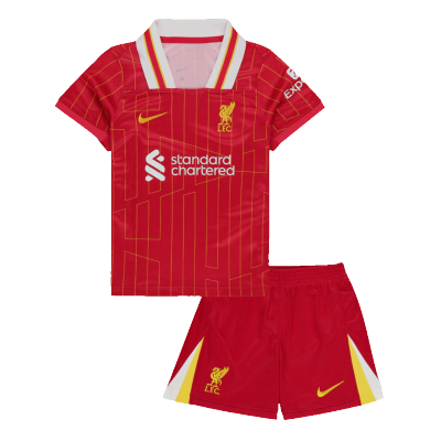 Kid's Liverpool Home Soccer Jersey Kit(Jersey+Shorts) 2024/25 - Soccerdeal