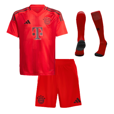 Kid's Bayern Munich Home Soccer Jersey Kit(Jersey+Shorts+Socks) 2024/25 - Soccerdeal