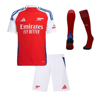 Kid's Arsenal Home Soccer Jersey Kit(Jersey+Shorts+Socks) 2024/25 - Soccerdeal