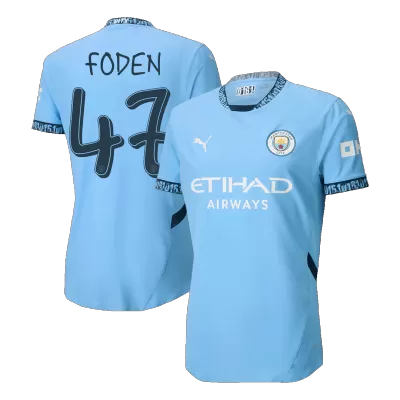 Authentic FODEN #47 Manchester City Home Soccer Jersey 2024/25 - UCL - Soccerdeal