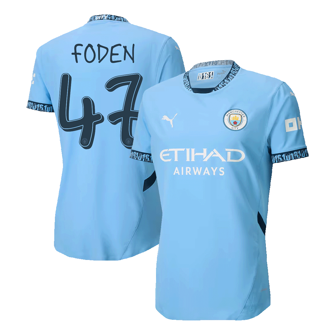 FODEN #47 Manchester City Home Soccer Jersey - UCL Player Version - Soccerdeal