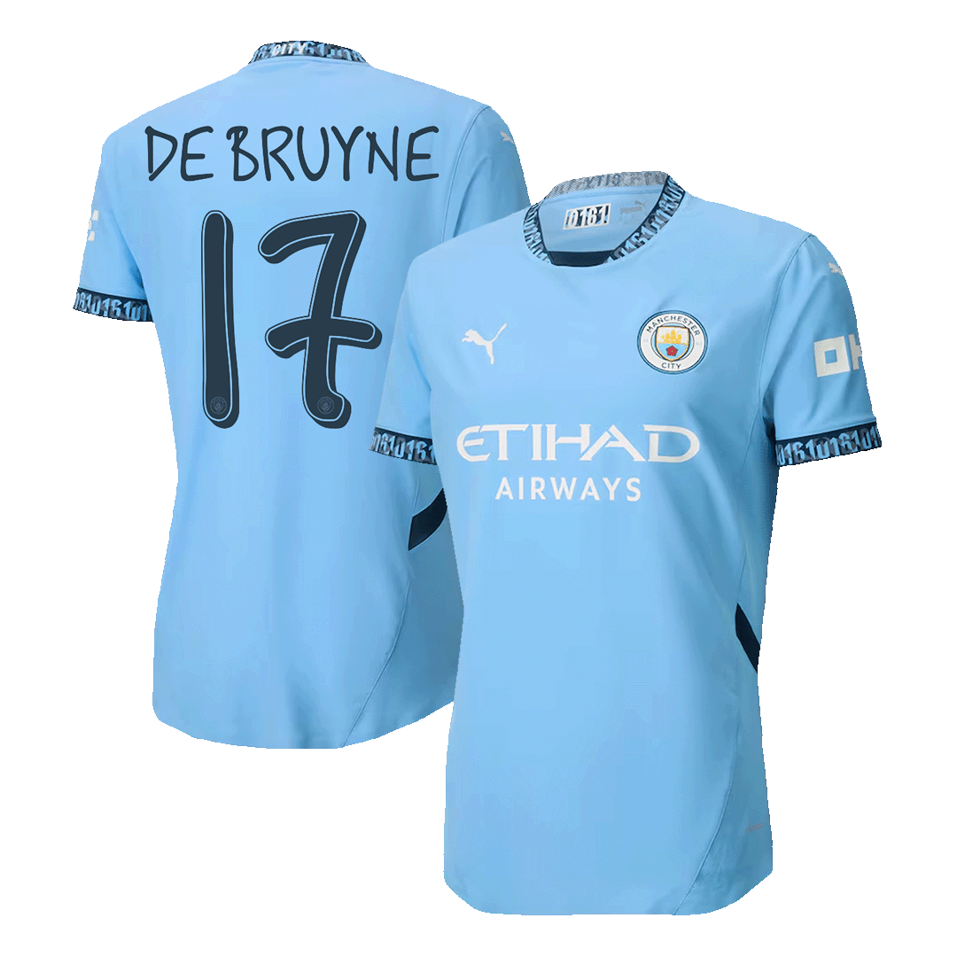 DE BRUYNE #17 Manchester City Home Soccer Jersey - UCL Player Version - Soccerdeal