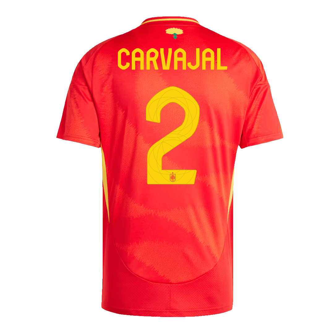 CARVAJAL #2 Spain Home Soccer Jersey Euro - Soccerdeal