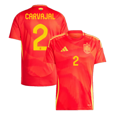 CARVAJAL #2 Spain Home Soccer Jersey Euro 2024 - Soccerdeal