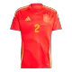 CARVAJAL #2 Spain Home Soccer Jersey Euro 2024 - Soccerdeal