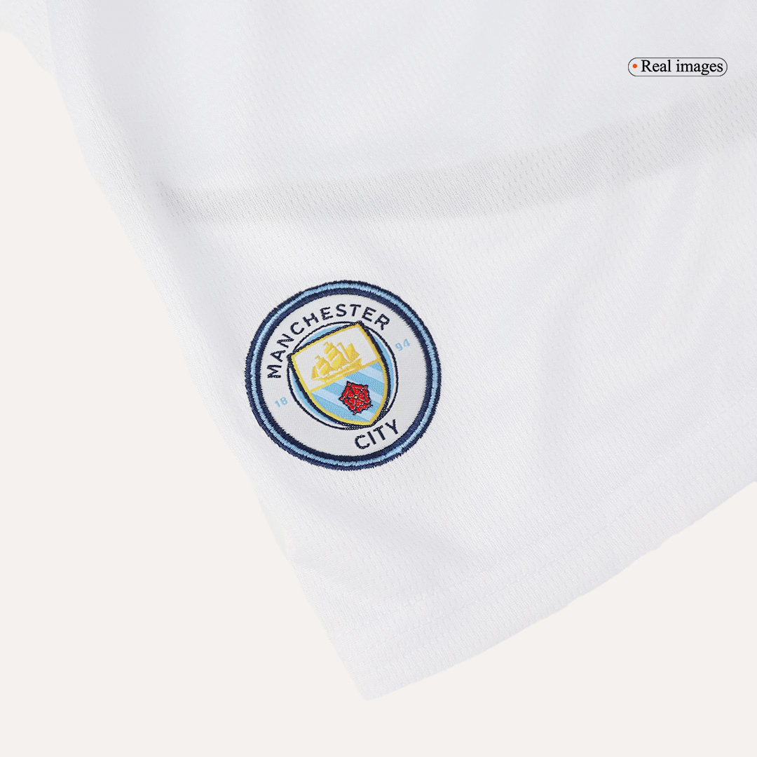 Kid's Manchester City Home Soccer Jersey Kit(Jersey+Shorts) - Soccerdeal