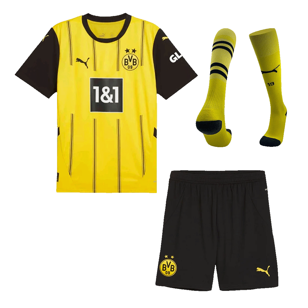 Borussia Dortmund Home Soccer Jersey Kit(Jersey+Shorts+Socks) - Soccerdeal