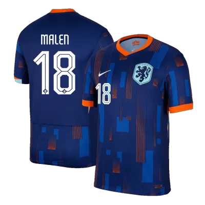 MALEN #18 Netherlands Away Soccer Jersey Euro 2024 - Soccerdeal