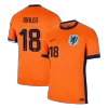 MALEN #18 Netherlands Home Soccer Jersey Euro 2024 - Soccerdeal