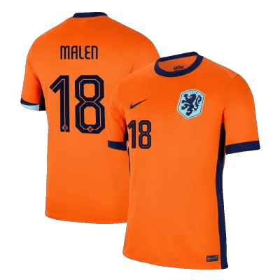 MALEN #18 Netherlands Home Soccer Jersey Euro 2024 - Soccerdeal