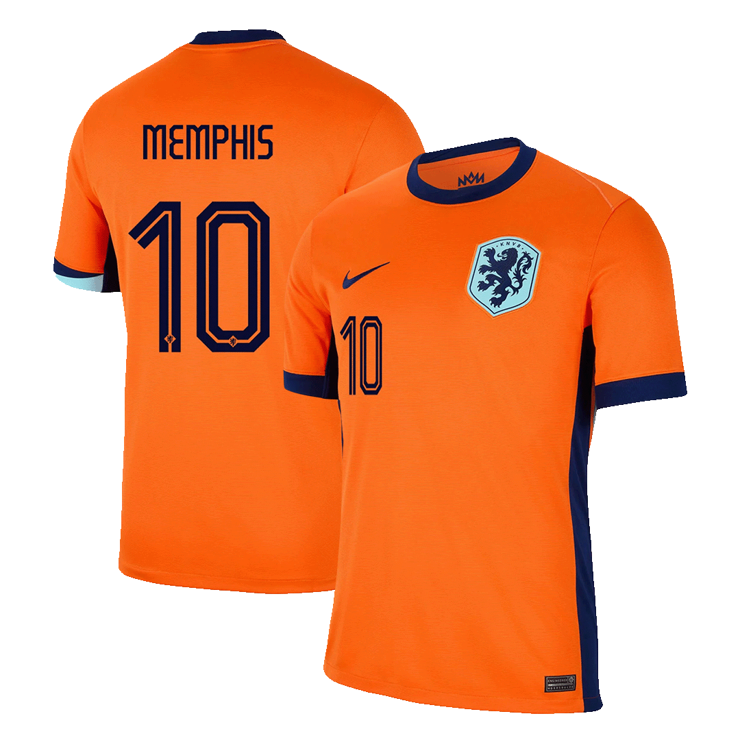 MEMPHIS #10 Netherlands Home Soccer Jersey Euro - Soccerdeal
