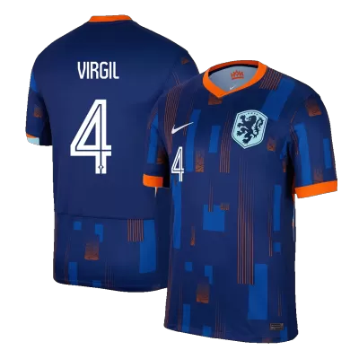 VIRGIL #4 Netherlands Away Soccer Jersey Euro 2024 - Soccerdeal