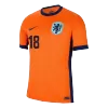 MALEN #18 Netherlands Home Soccer Jersey Euro 2024 - Soccerdeal