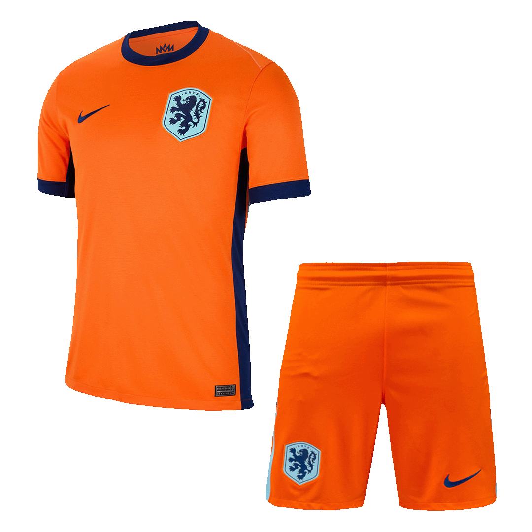 Netherlands Home Soccer Jersey Kit(Jersey+Shorts) Euro - Soccerdeal
