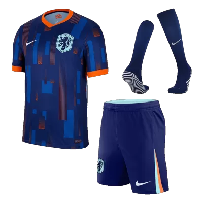 Netherlands Away Soccer Jersey Kit(Jersey+Shorts+Socks) Euro 2024 - Soccerdeal