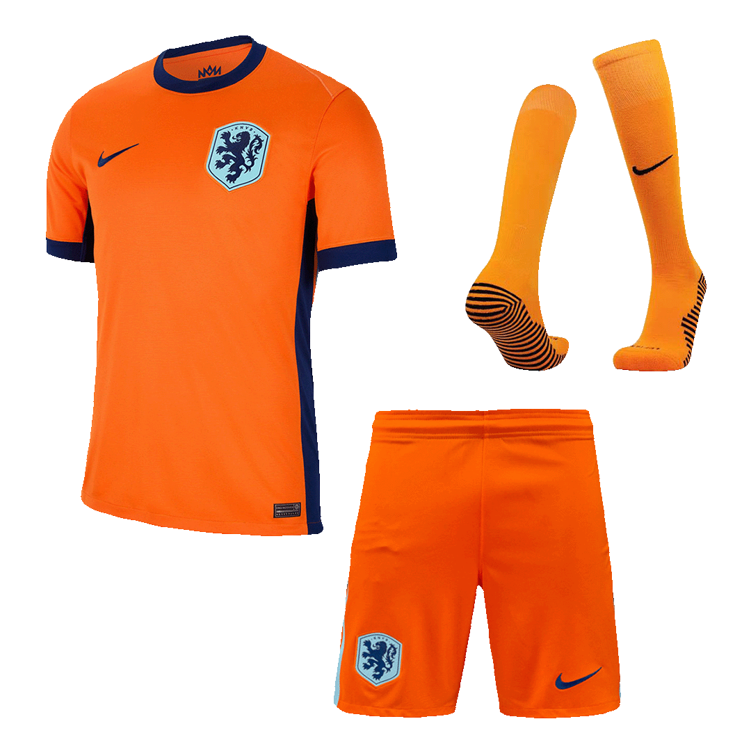 Netherlands Home Soccer Jersey Kit(Jersey+Shorts+Socks) Euro - Soccerdeal