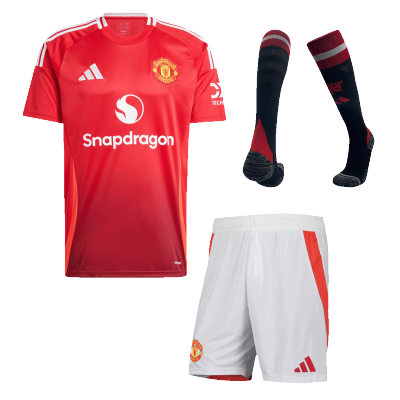 Manchester United Home Soccer Jersey Kit(Jersey+Shorts+Socks) 2024/25 - Soccerdeal