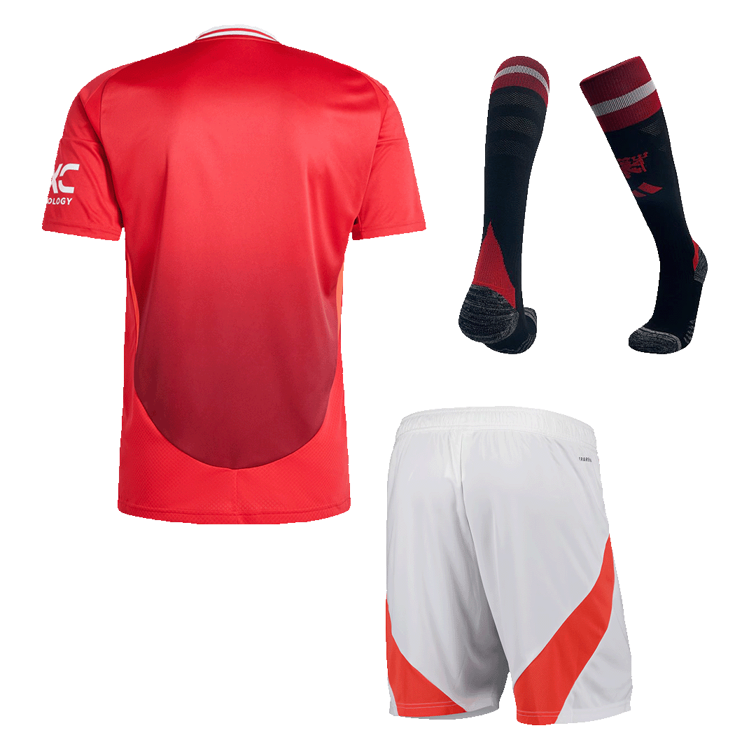 Manchester United Home Soccer Jersey Kit(Jersey+Shorts+Socks) - Soccerdeal