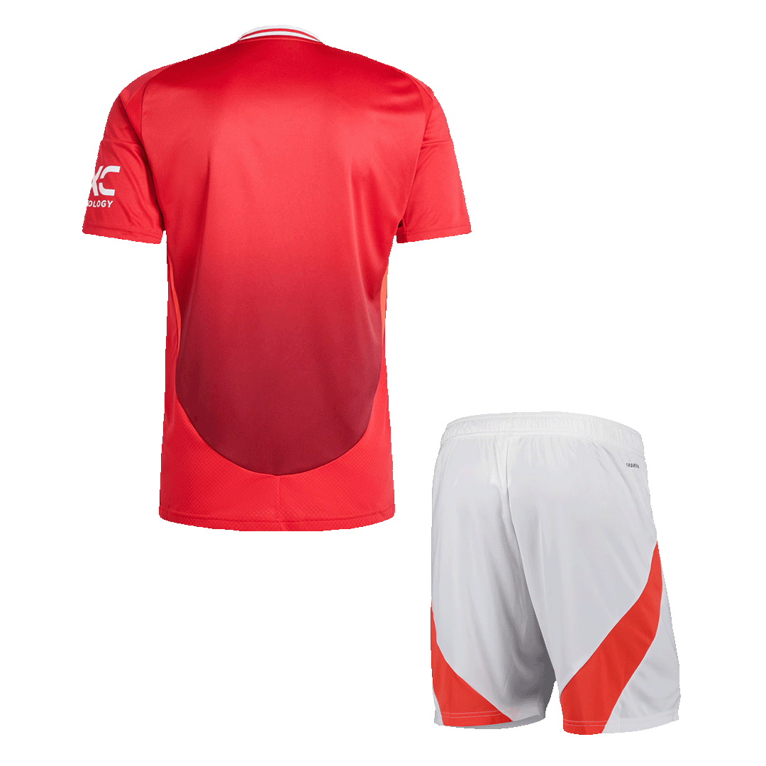 Manchester United Home Soccer Jersey Kit(Jersey+Shorts) - Soccerdeal