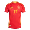 Authentic WILLIAMS JR. #17 Spain Home Soccer Jersey Euro 2024 - Soccerdeal