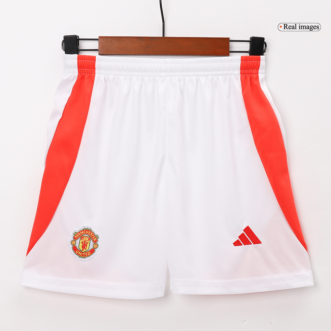 Kid's Manchester United Home Soccer Jersey Kit(Jersey+Shorts) - Soccerdeal