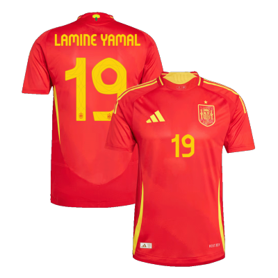 Authentic LAMINE YAMAL #19 Spain Home Soccer Jersey Euro 2024 - Soccerdeal