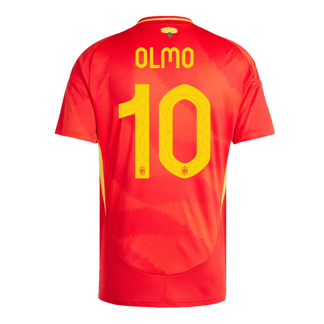 OLMO #10 Spain Home Soccer Jersey Euro - Soccerdeal