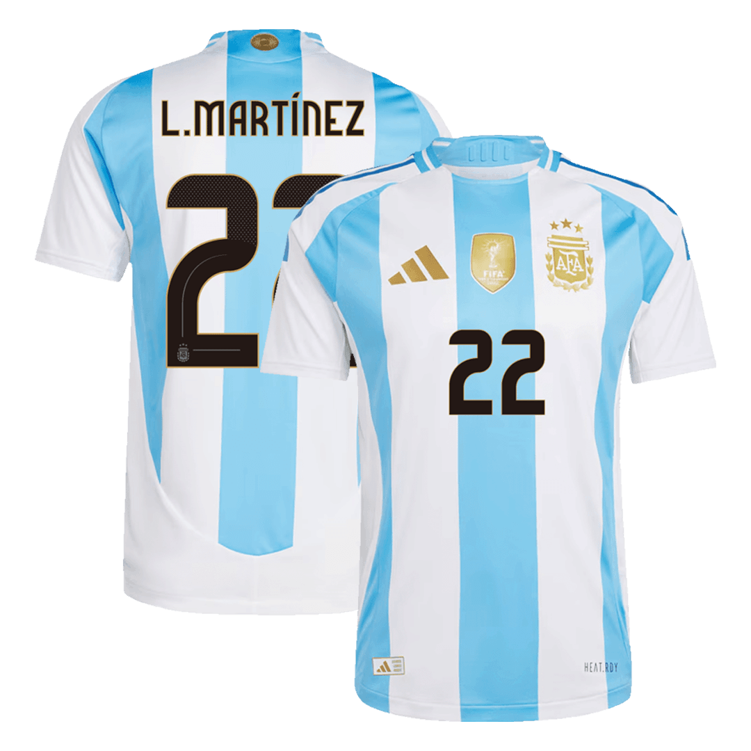 Authentic L.MARTÍNEZ #22 Argentina Home Soccer Jersey - Soccerdeal